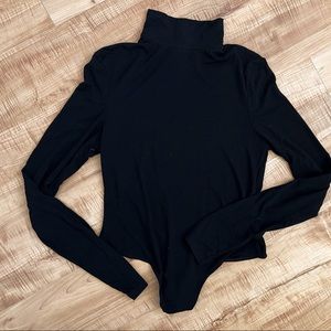 ASOS Design black turtleneck long-sleeve bodysuit. Size 6.
